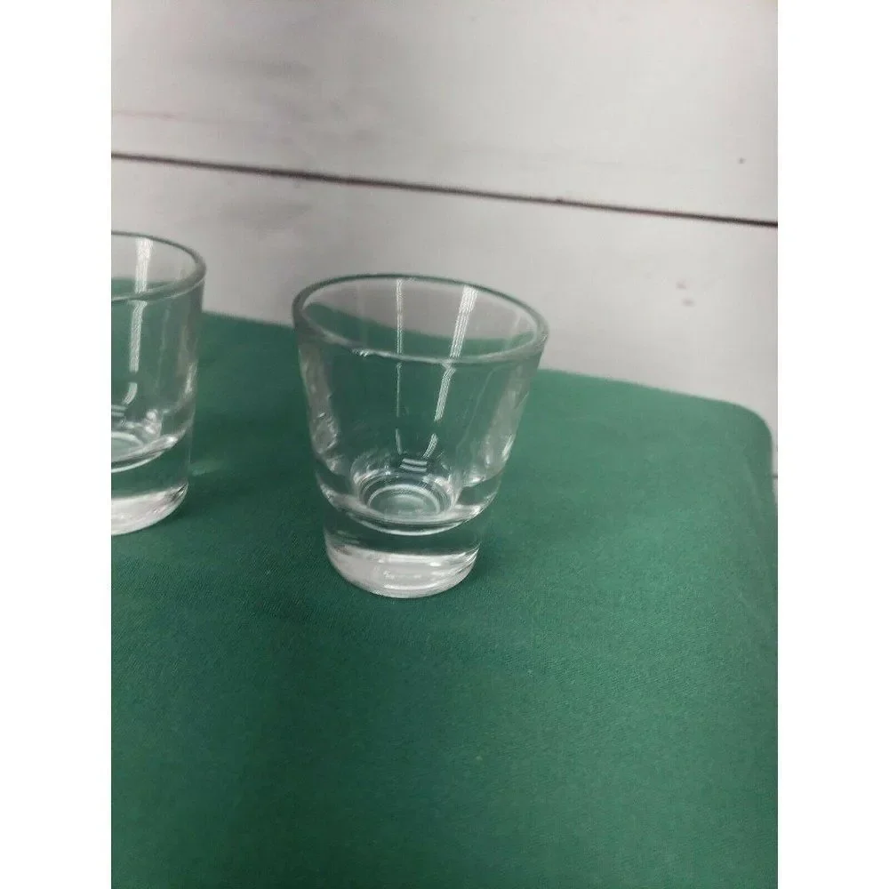 Classic Plain Shot Glasses Clear Shooters 1.5 ounce set of 2 ‎ 8F